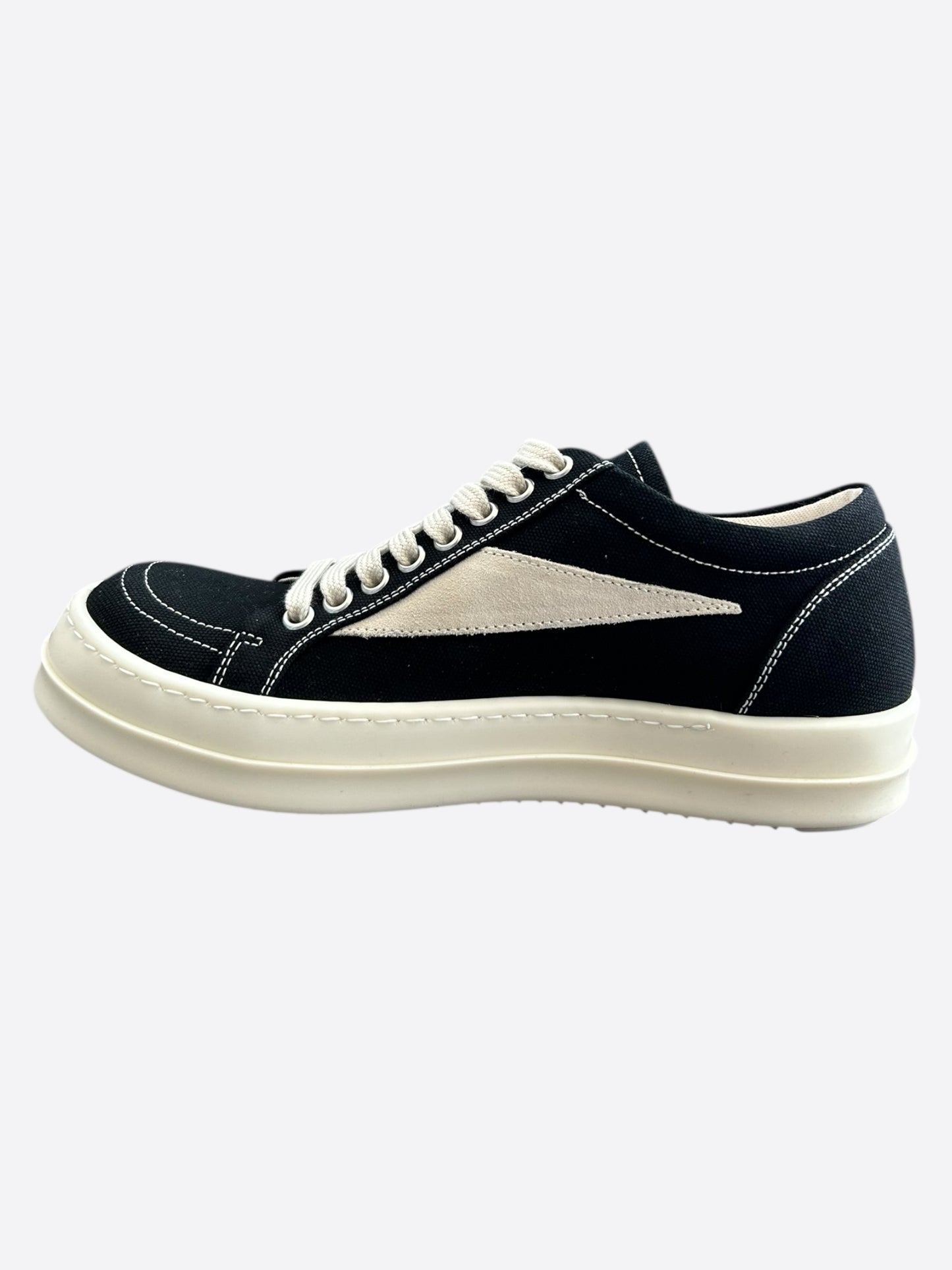 Rick Owens Black & White Vintage Women's Low Top Sneakers