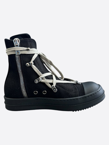 Rick Owens Black Hexagram Women's High Top Sneakers