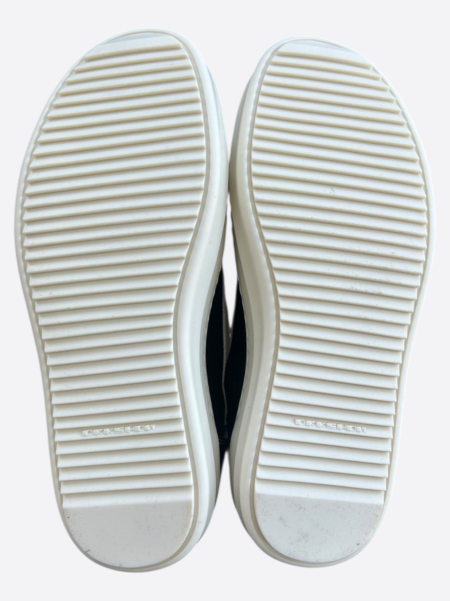 Rick Owens Black & White Hollywood Vintage Women's Low Top Sneakers