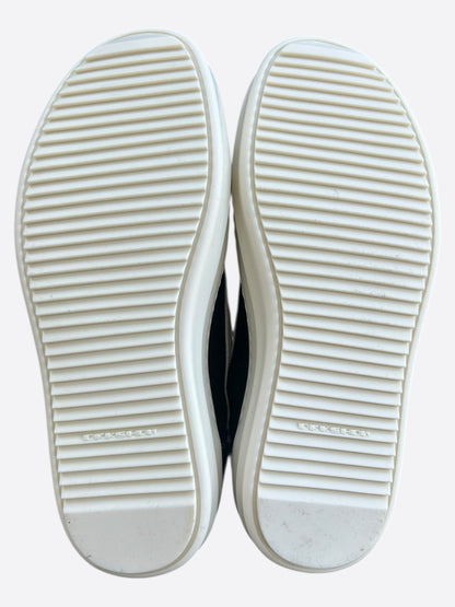 Rick Owens Black & White Hollywood Vintage Women's Low Top Sneakers
