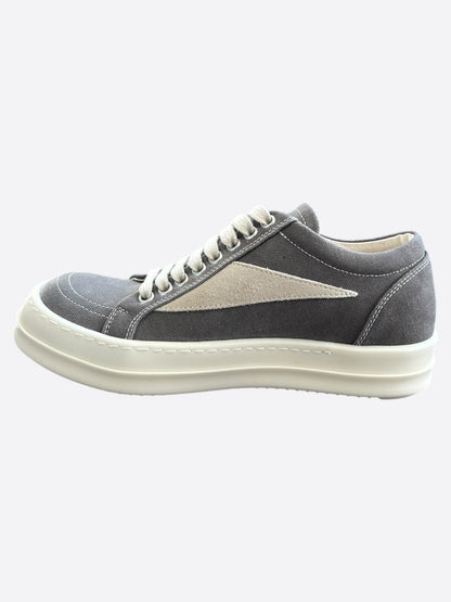 Rick Owens Grey & White Vintage Women's Low Top Sneakers
