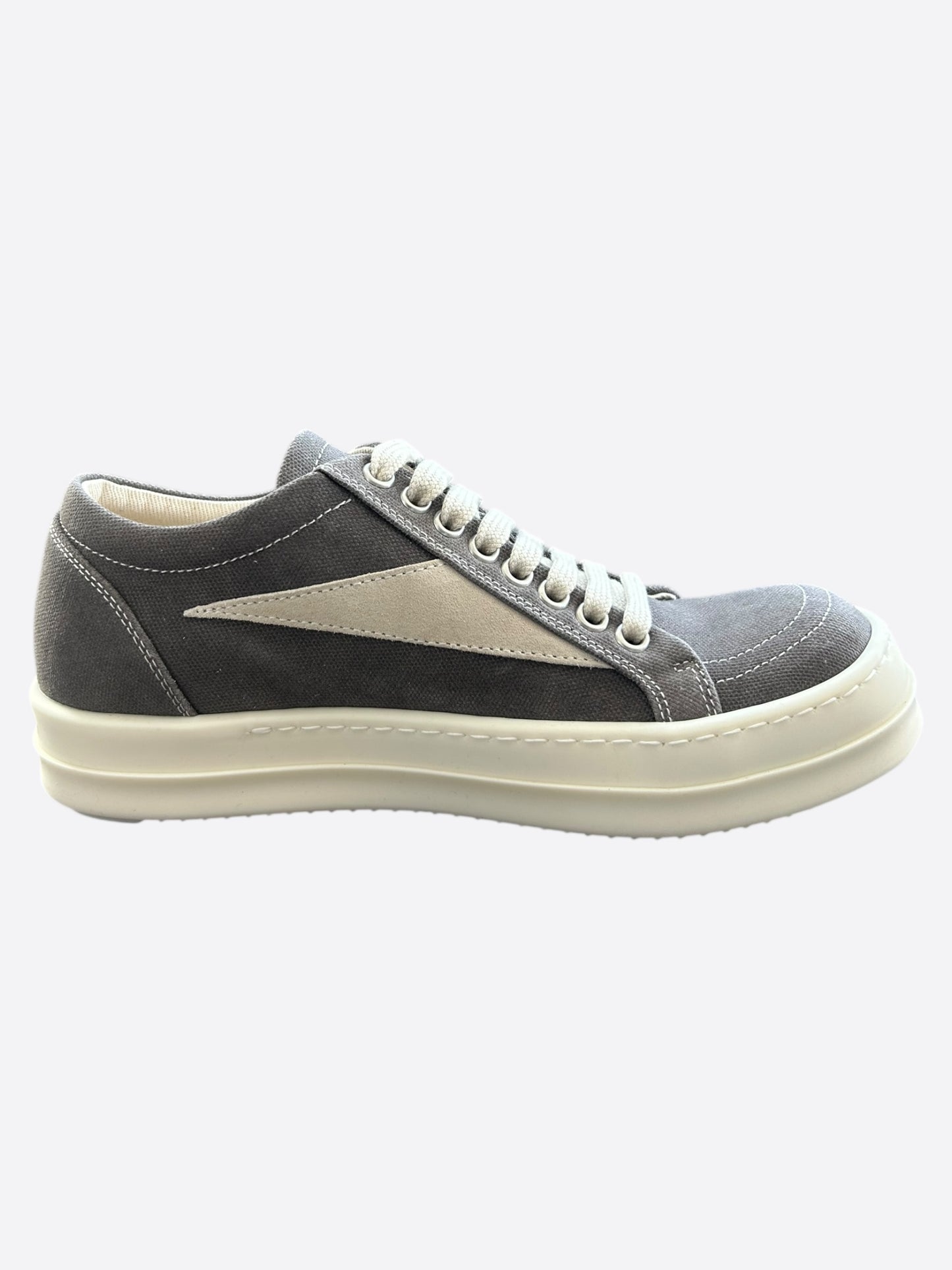 Rick Owens Grey & White Vintage Women's Low Top Sneakers