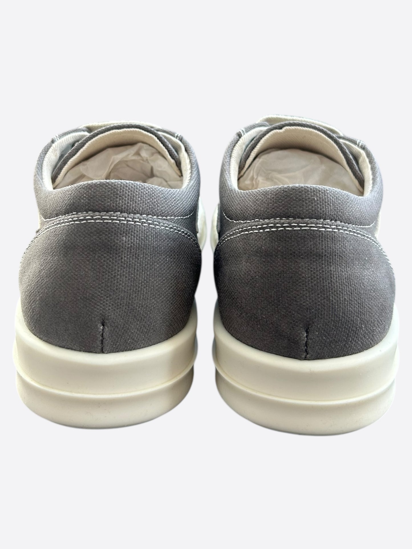 Rick Owens Grey & White Vintage Women's Low Top Sneakers