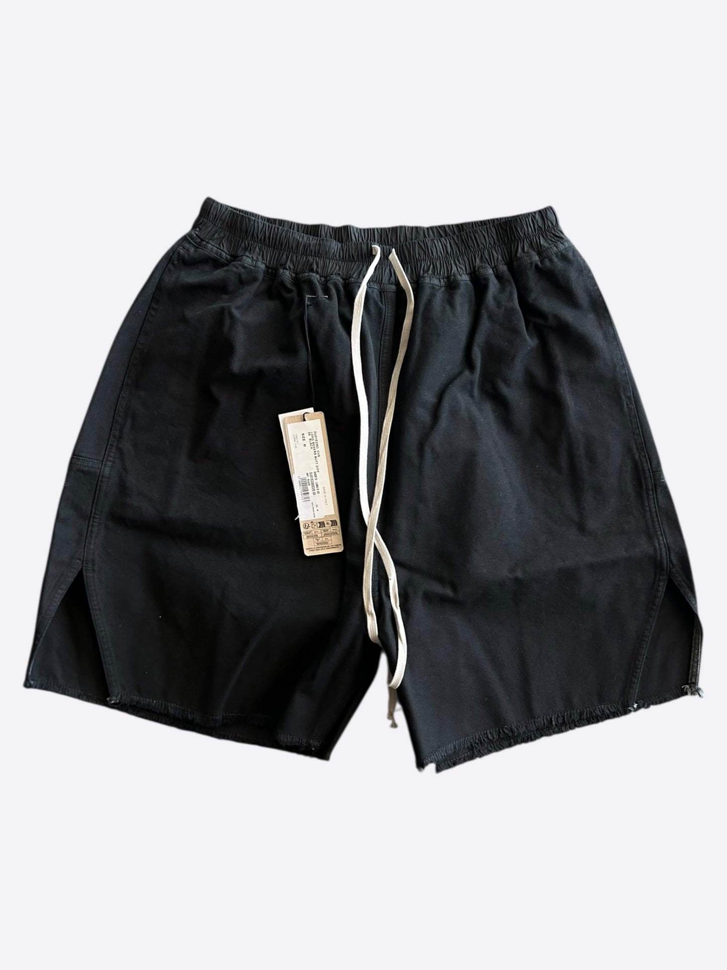Rick Owens Black Back Zipper Shorts