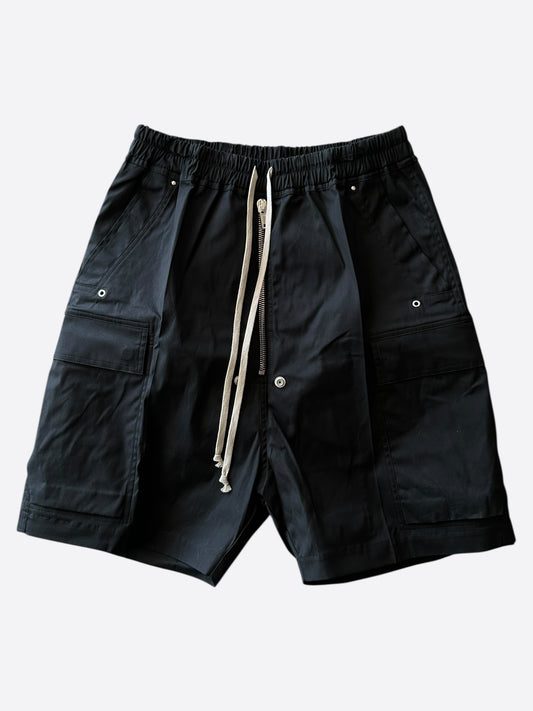 Rick Owens Black Cargobela Shorts