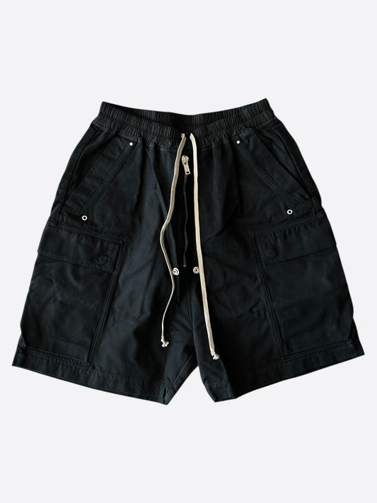 Rick Owens Black Cargobela Shorts