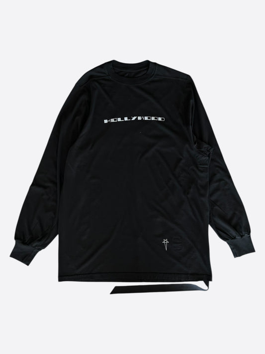 Rick Owens Black & White Hollywood Longsleeve T-Shirt