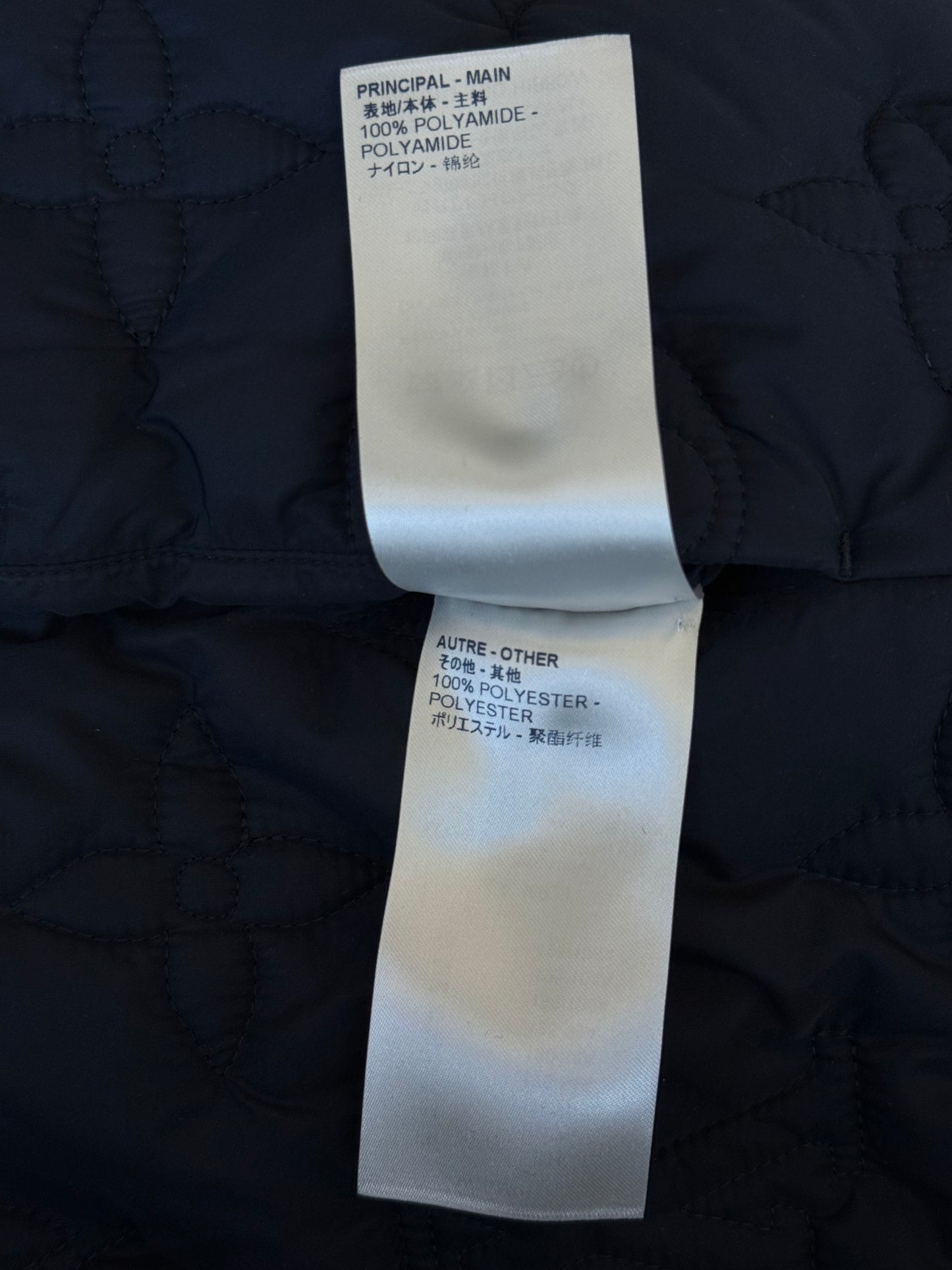 Louis Vuitton Navy Monogram Padded Jacket