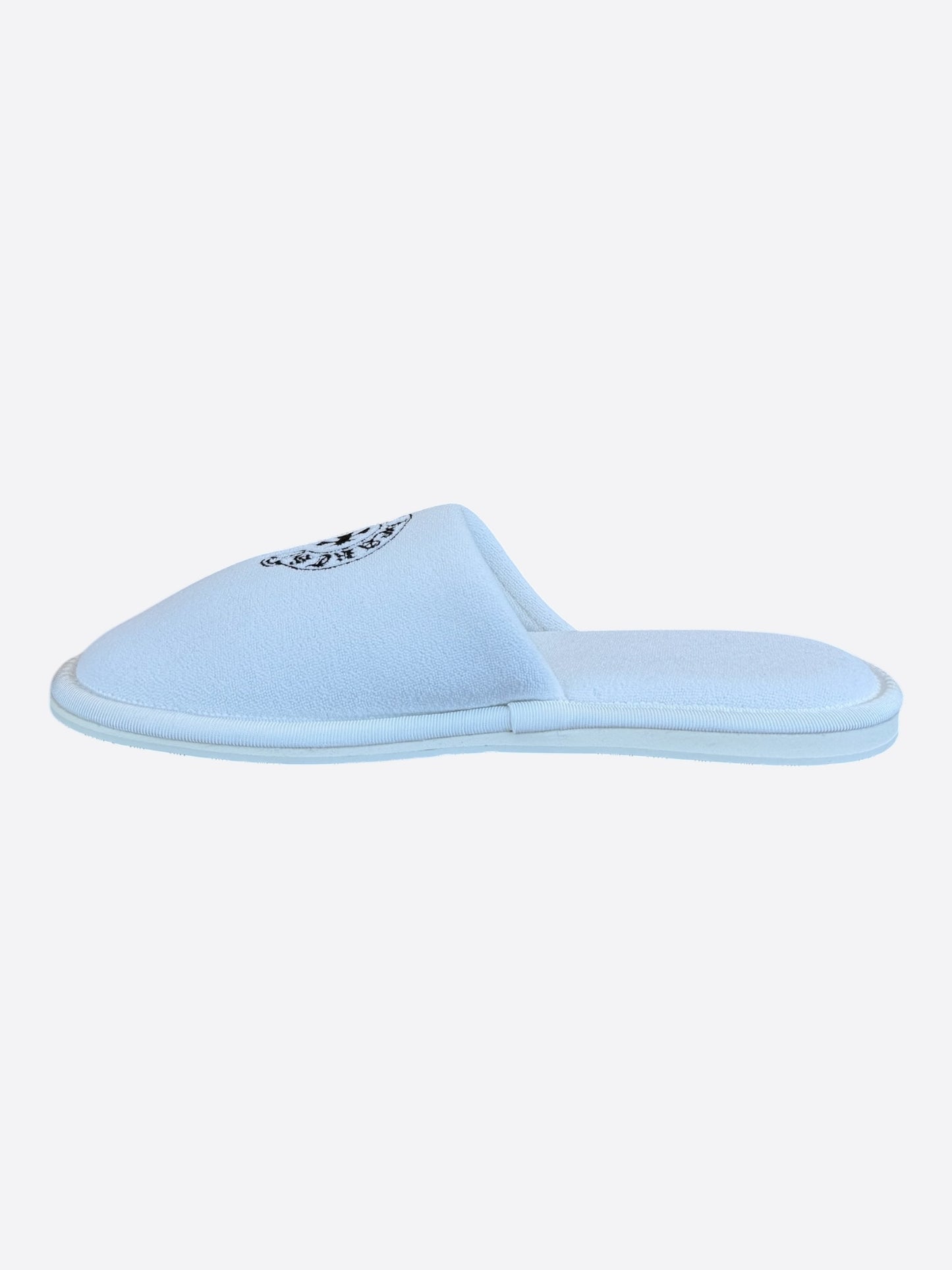 Chrome Hearts White & Black Horseshoe Logo Slippers