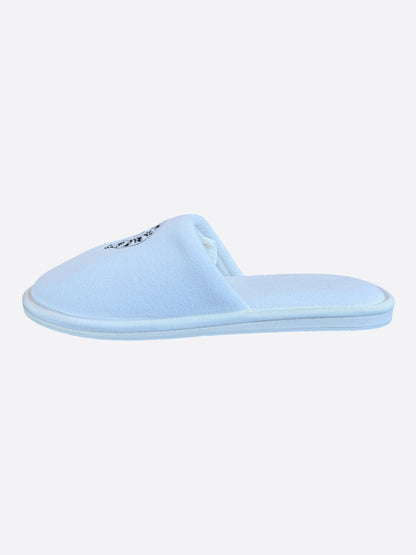 Chrome Hearts White & Black Horseshoe Logo Slippers