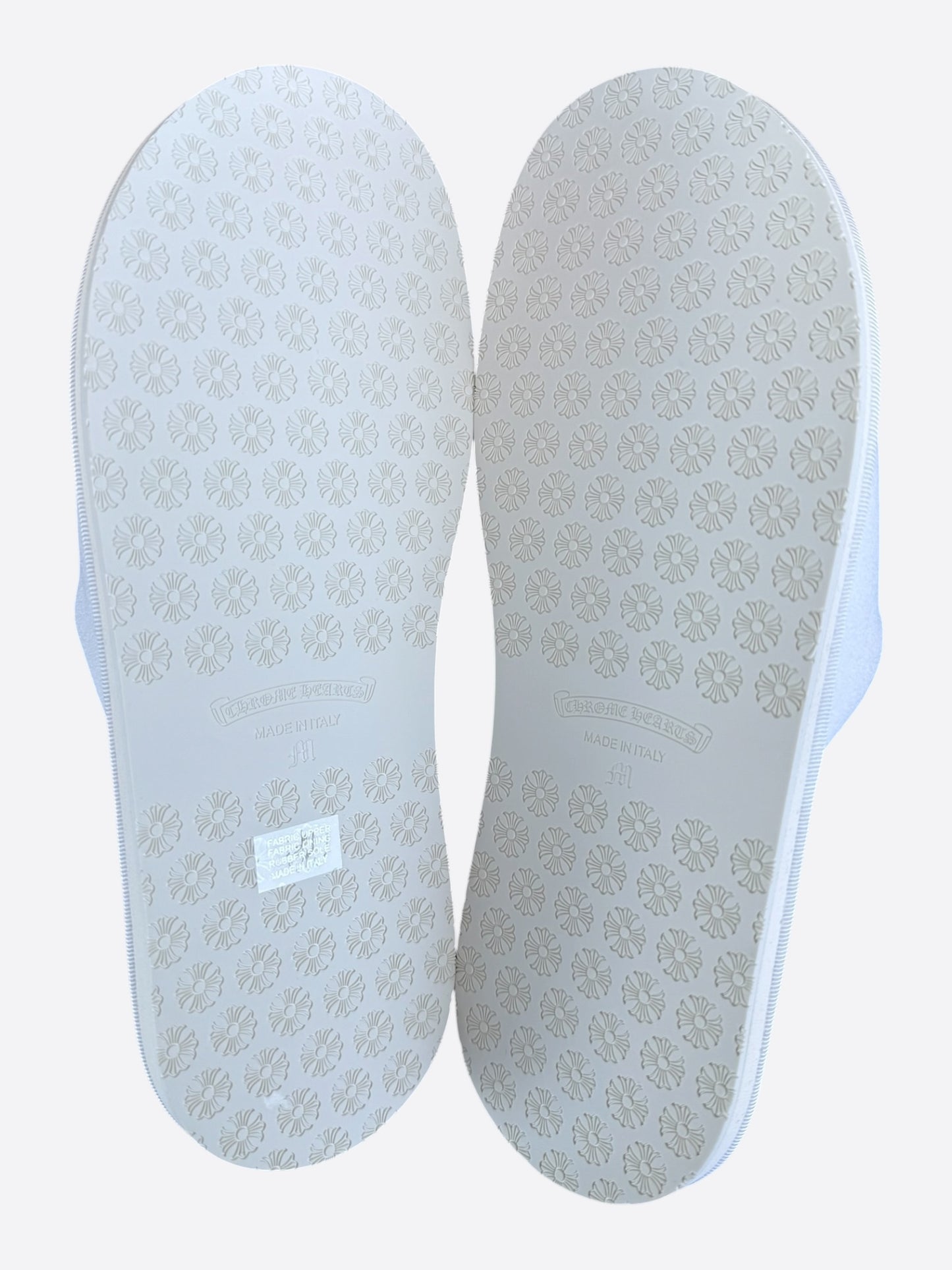 Chrome Hearts White & Black Horseshoe Logo Slippers