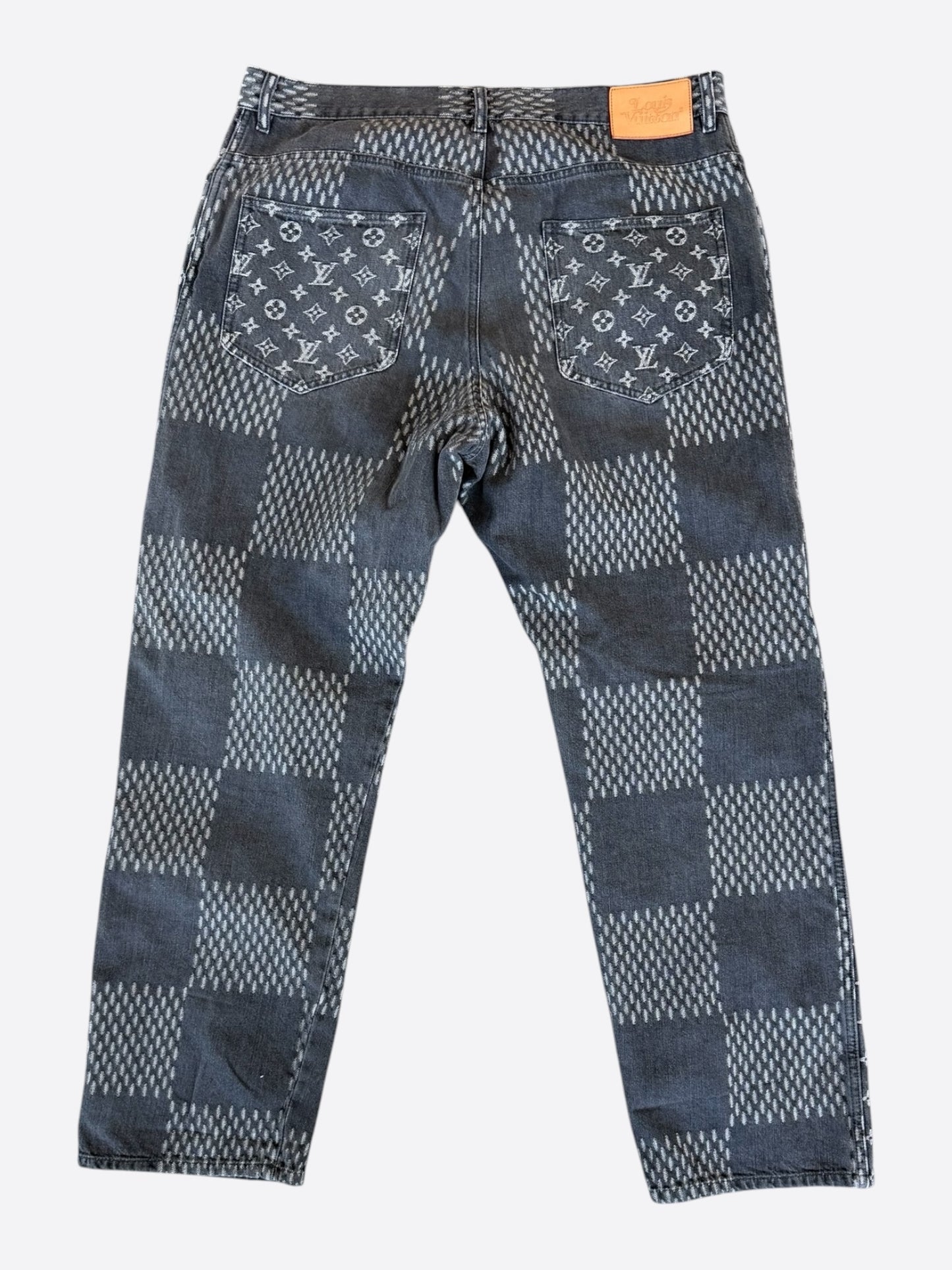 Louis Vuitton Nigo Grey Giant Damier Monogram Jeans