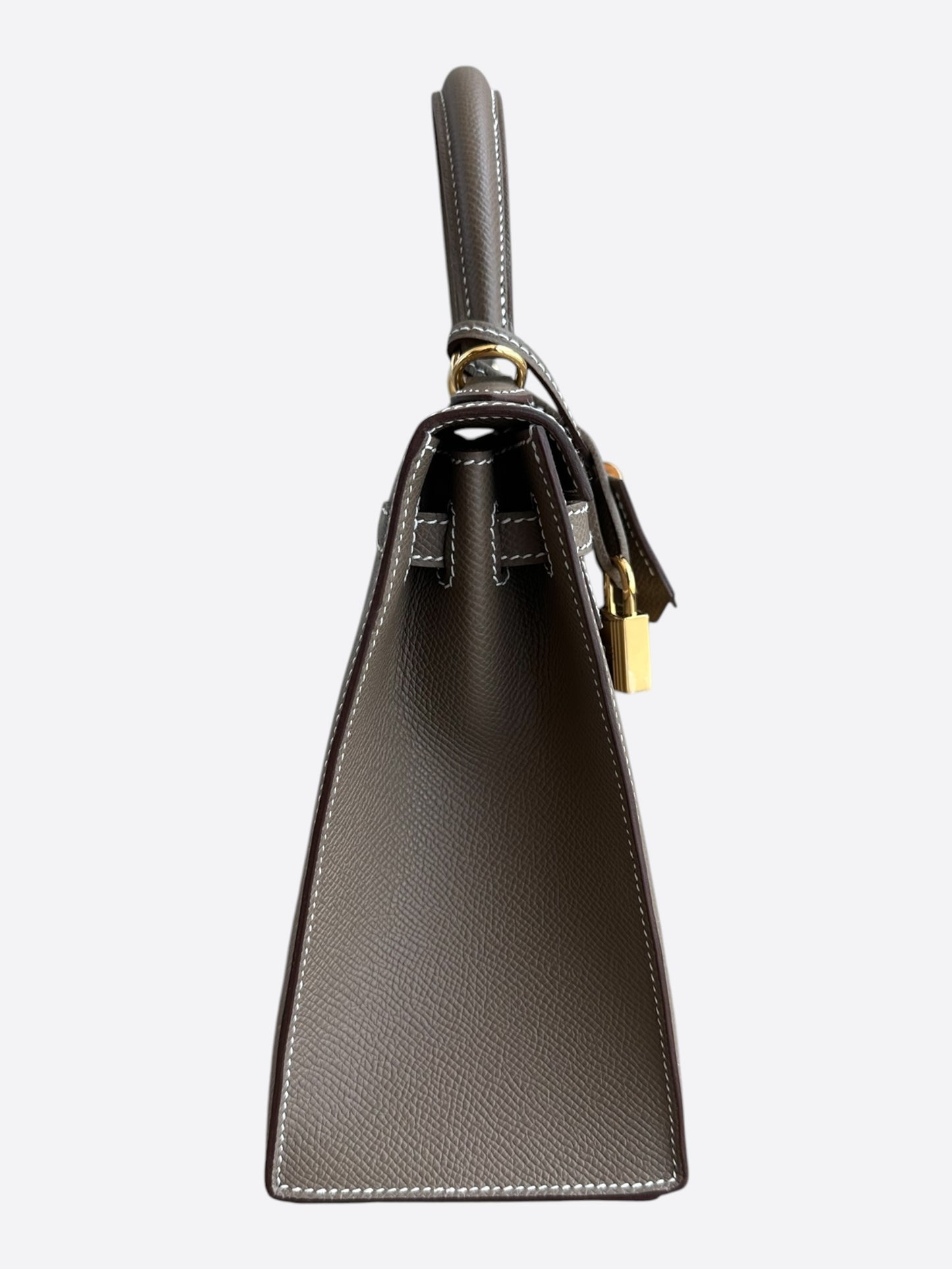 Hermes Etoupe Epsom Sellier & Gold Hardware Kelly 25
