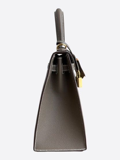 Hermes Etoupe Epsom Sellier & Gold Hardware Kelly 25