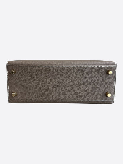 Hermes Etoupe Epsom Sellier & Gold Hardware Kelly 25