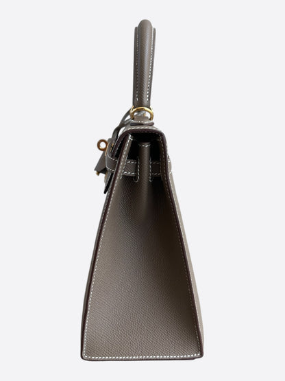 Hermes Etoupe Epsom Sellier & Gold Hardware Kelly 25