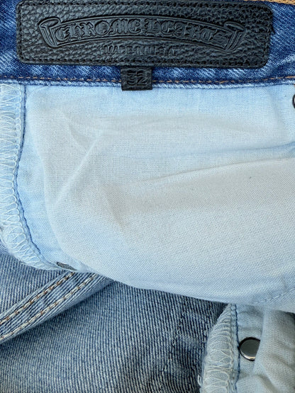 Chrome Hearts Levis Blue & Black Cross Patch Jeans
