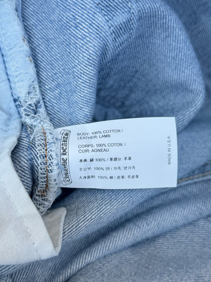 Chrome Hearts Levis Blue & Black Cross Patch Jeans