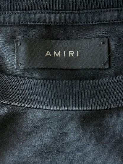 Amiri Washed Black MA Logo Shotgun T-Shirt