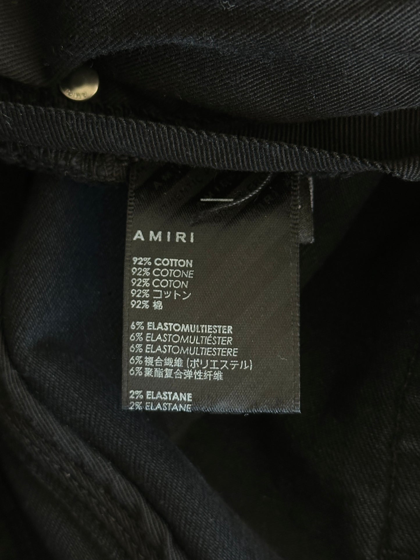 Amiri Aged Black Paint Splatter Distressed Jeans