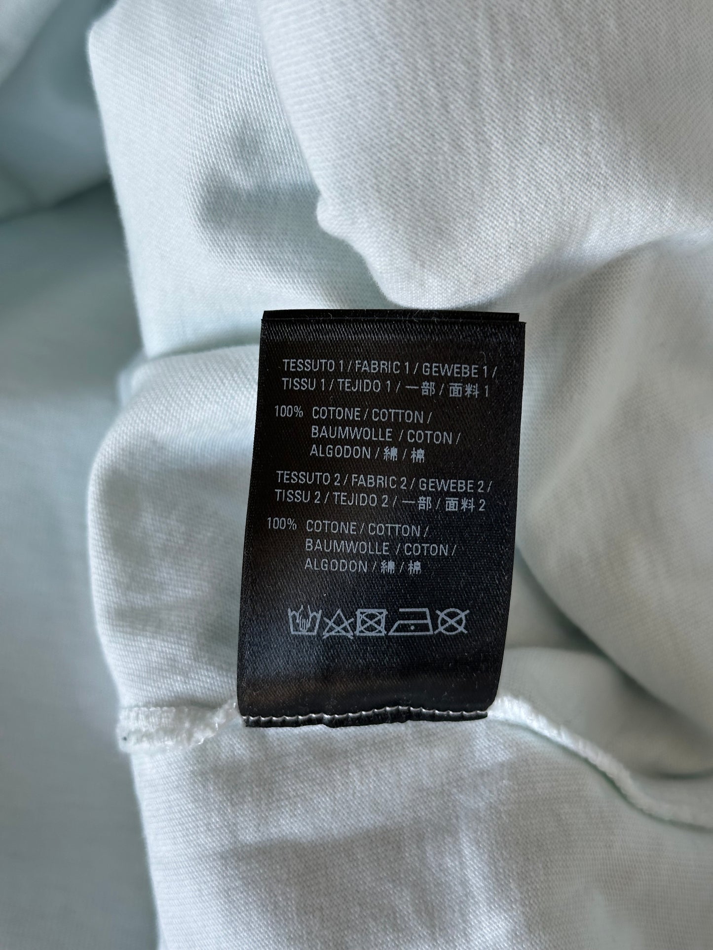 Balenciaga Turquoise & White Logo Distressed Hoodie