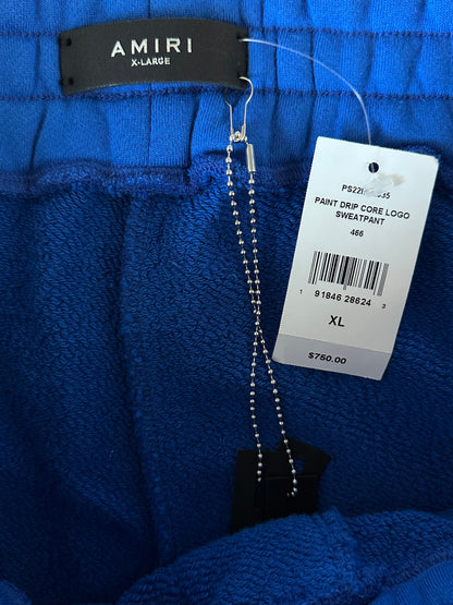 Amiri Blue & Multicolor Drip Core Logo Sweatpants