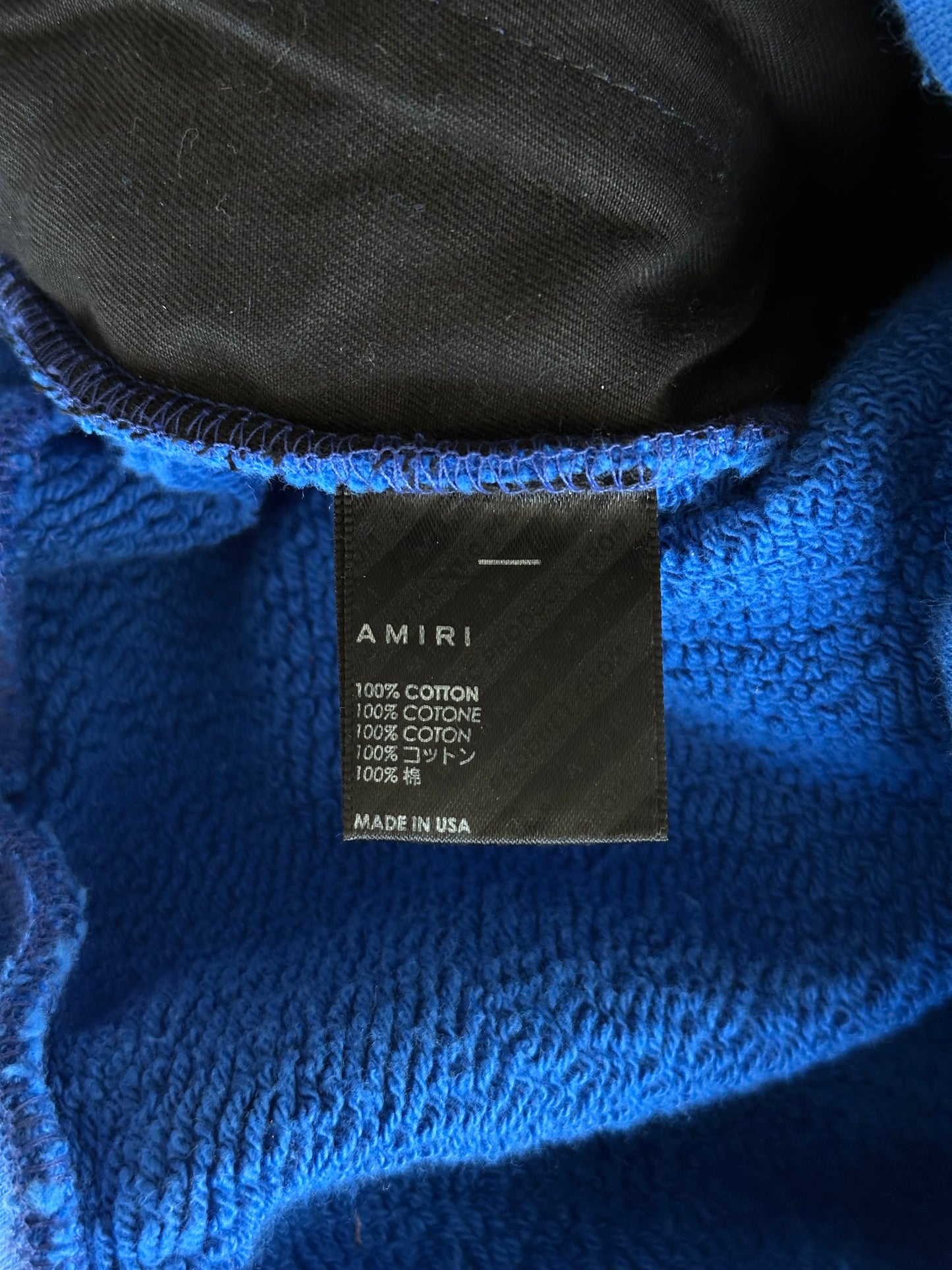 Amiri Blue & Multicolor Drip Core Logo Sweatpants