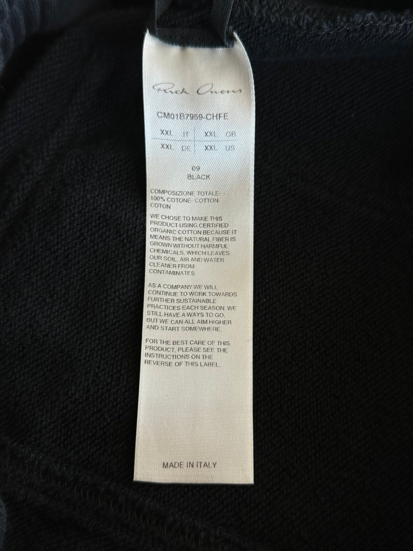 Rick Owens Champion Black & White Embroidered Logo Sweatpants