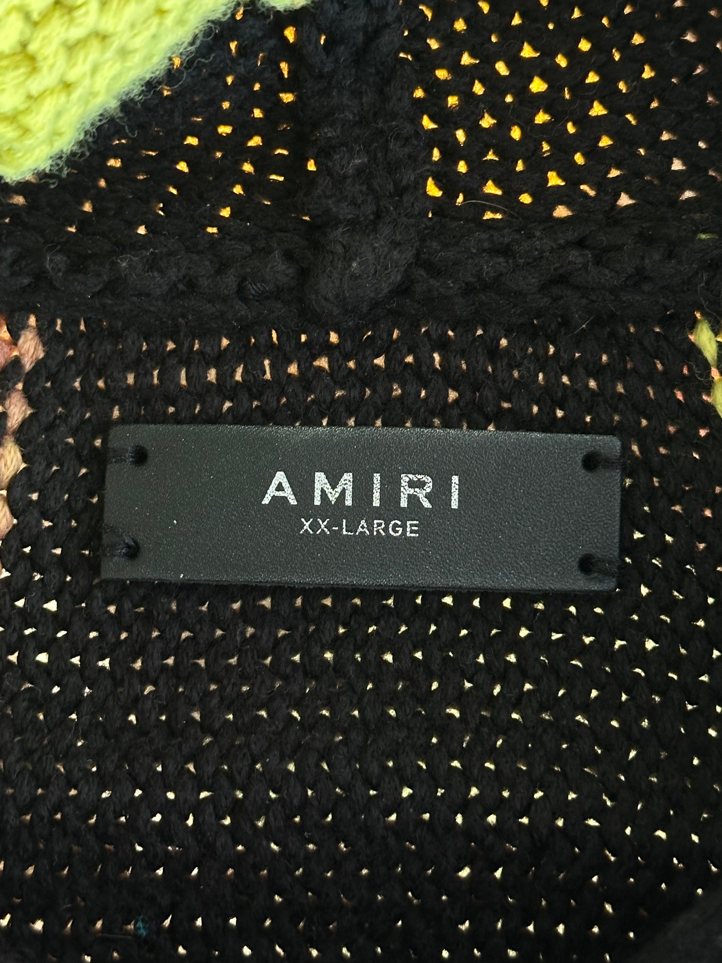 Amiri Black & Rainbow Knitted Baja Hoodie