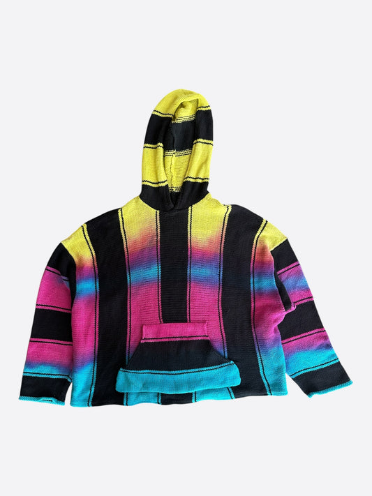 Amiri Black & Rainbow Knitted Baja Hoodie