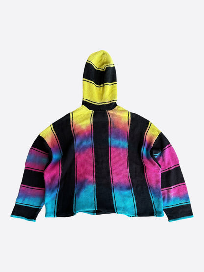 Amiri Black & Rainbow Knitted Baja Hoodie