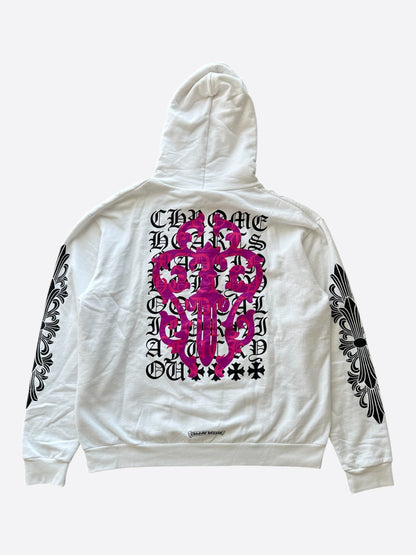 Chrome Hearts White & Purple Dagger Hoodie