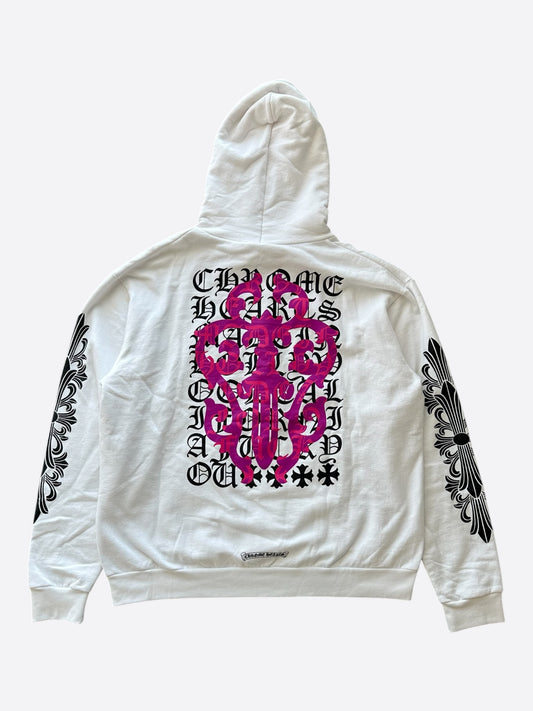 Chrome Hearts White & Purple Dagger Hoodie