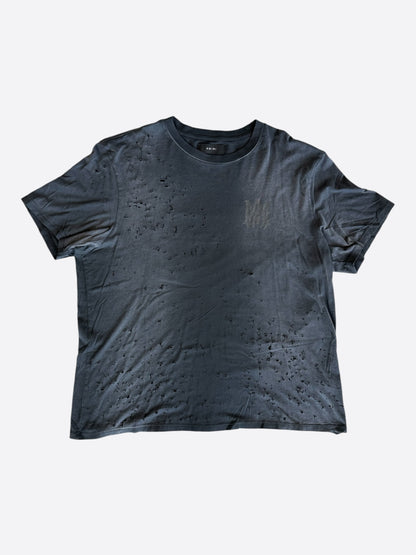 Amiri Washed Black MA Logo Shotgun T-Shirt