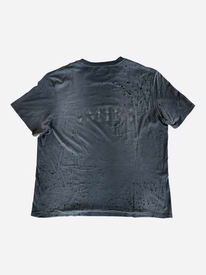 Amiri Washed Black MA Logo Shotgun T-Shirt