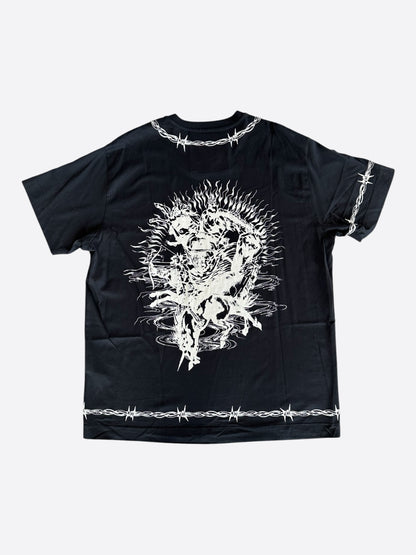 Givenchy Black & White Barbed Wire Graphic T-Shirt