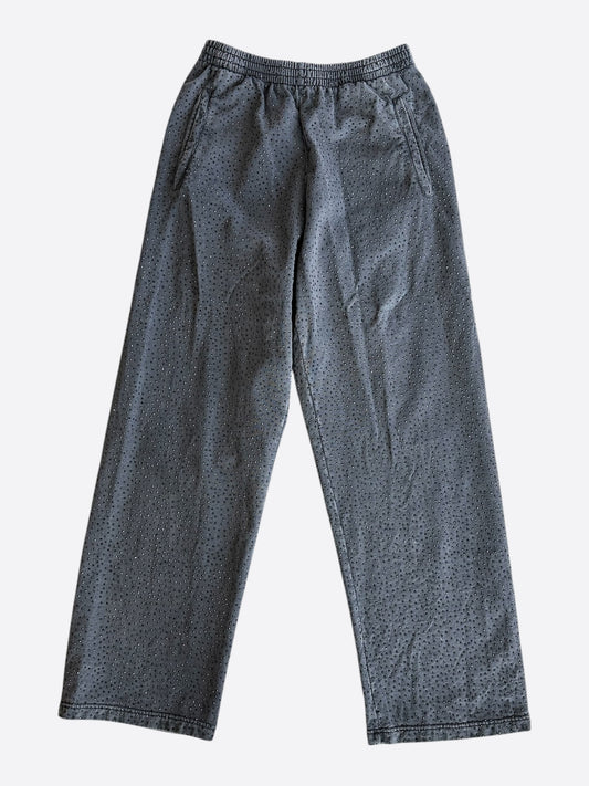 Balenciaga Black Rhinestone Embellished Sweatpants