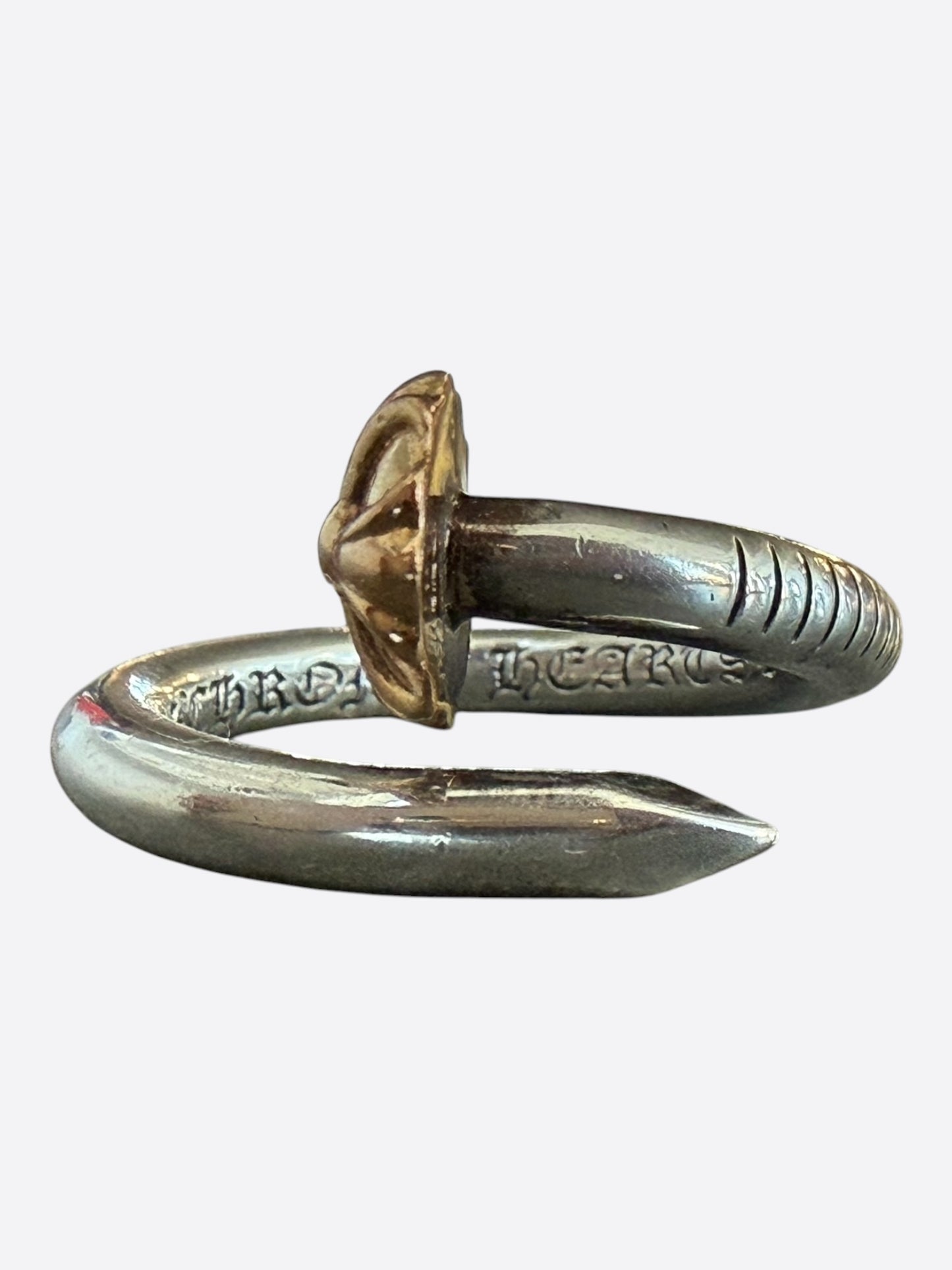 Chrome Hearts Silver & Gold Nail Ring
