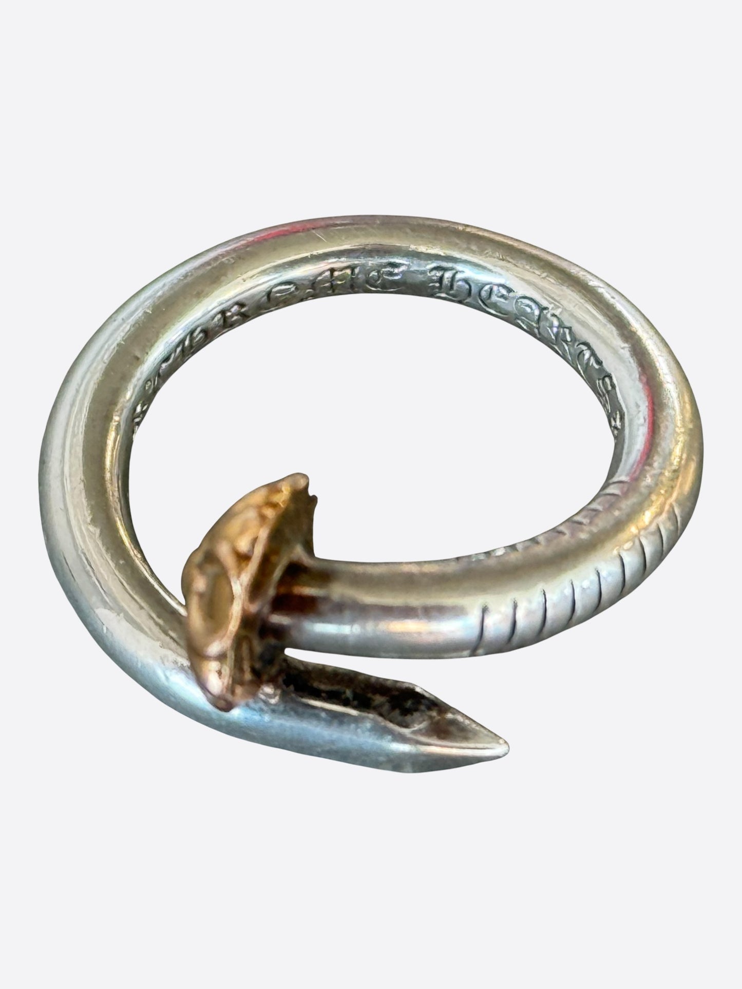 Chrome Hearts Silver & Gold Nail Ring