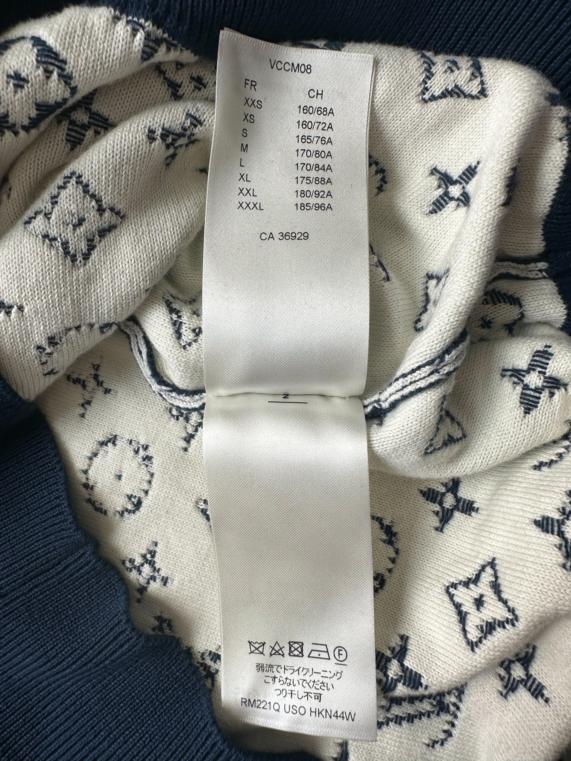 Louis Vuitton Navy & White Monogram Gradient Sweater