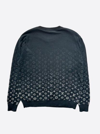 Louis Vuitton Black & White Gradient Monogram Sweater