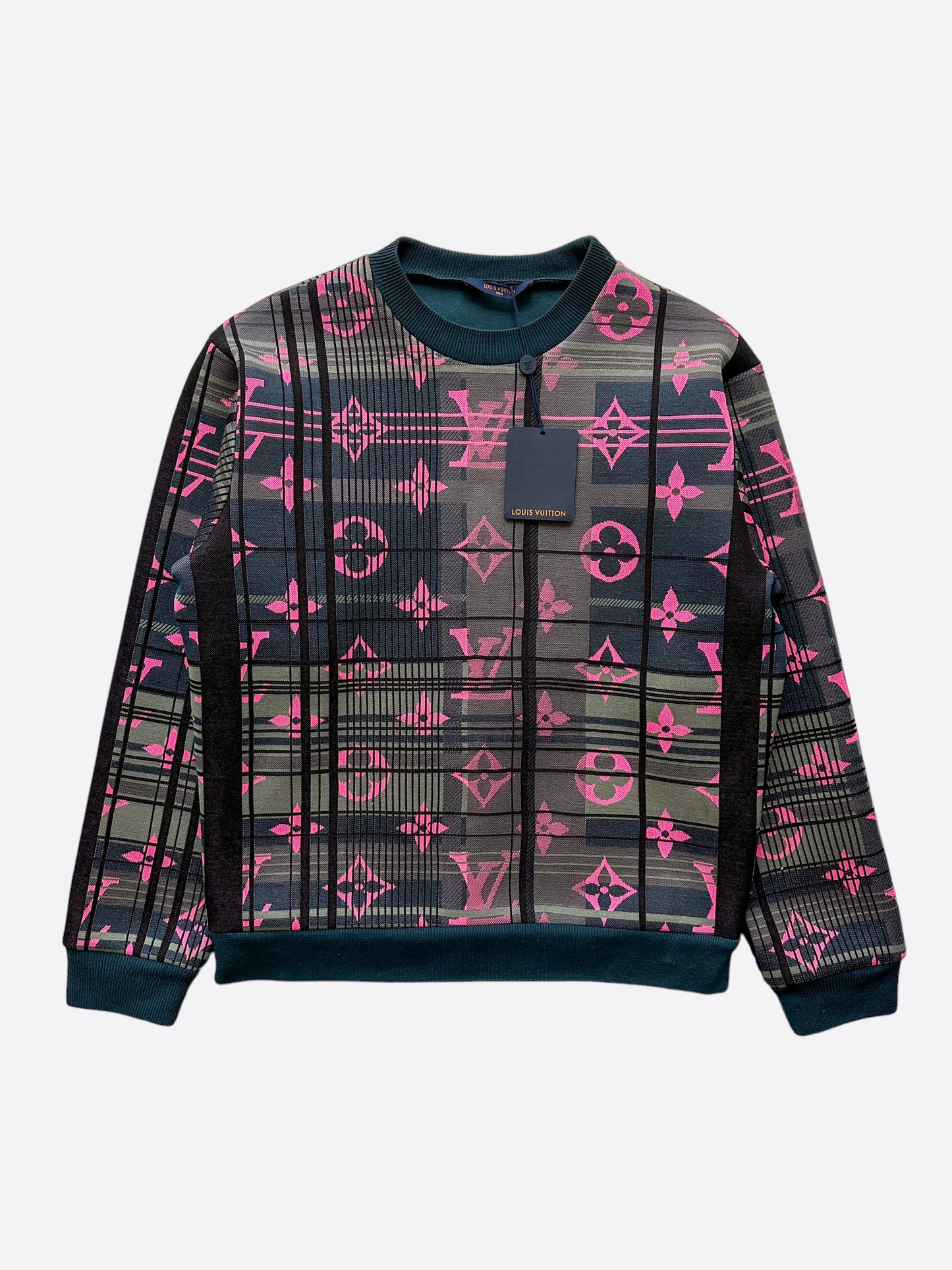 Louis Vuitton, Sweaters, Louis Vuitton Velvet Pastel Monogram Jacquard  Hoodie Size Medium