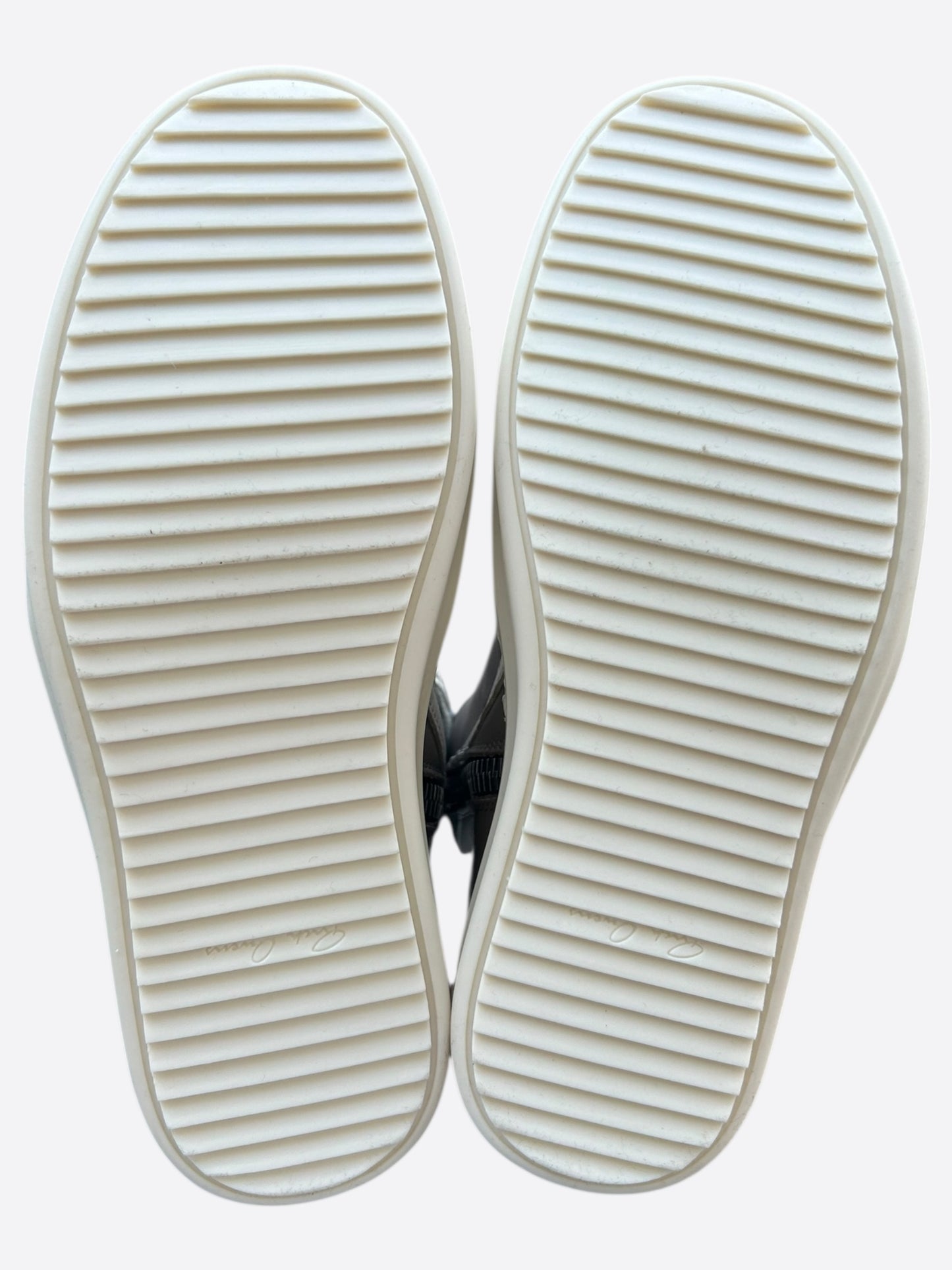 Rick Owens Light Brown & White Geobasket Women's Sneakers