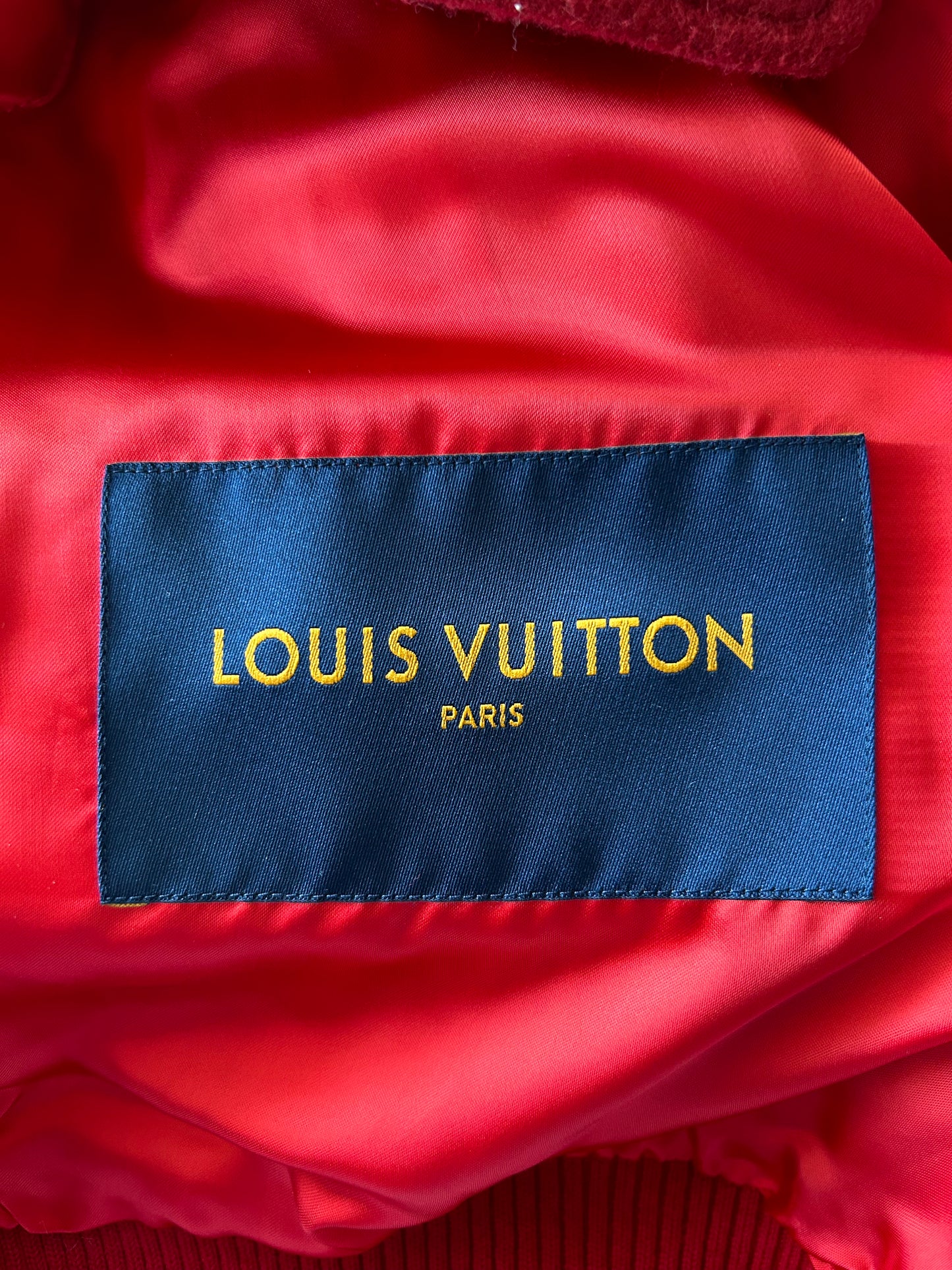 Louis Vuitton Red & White Dreaming Varsity Jacket