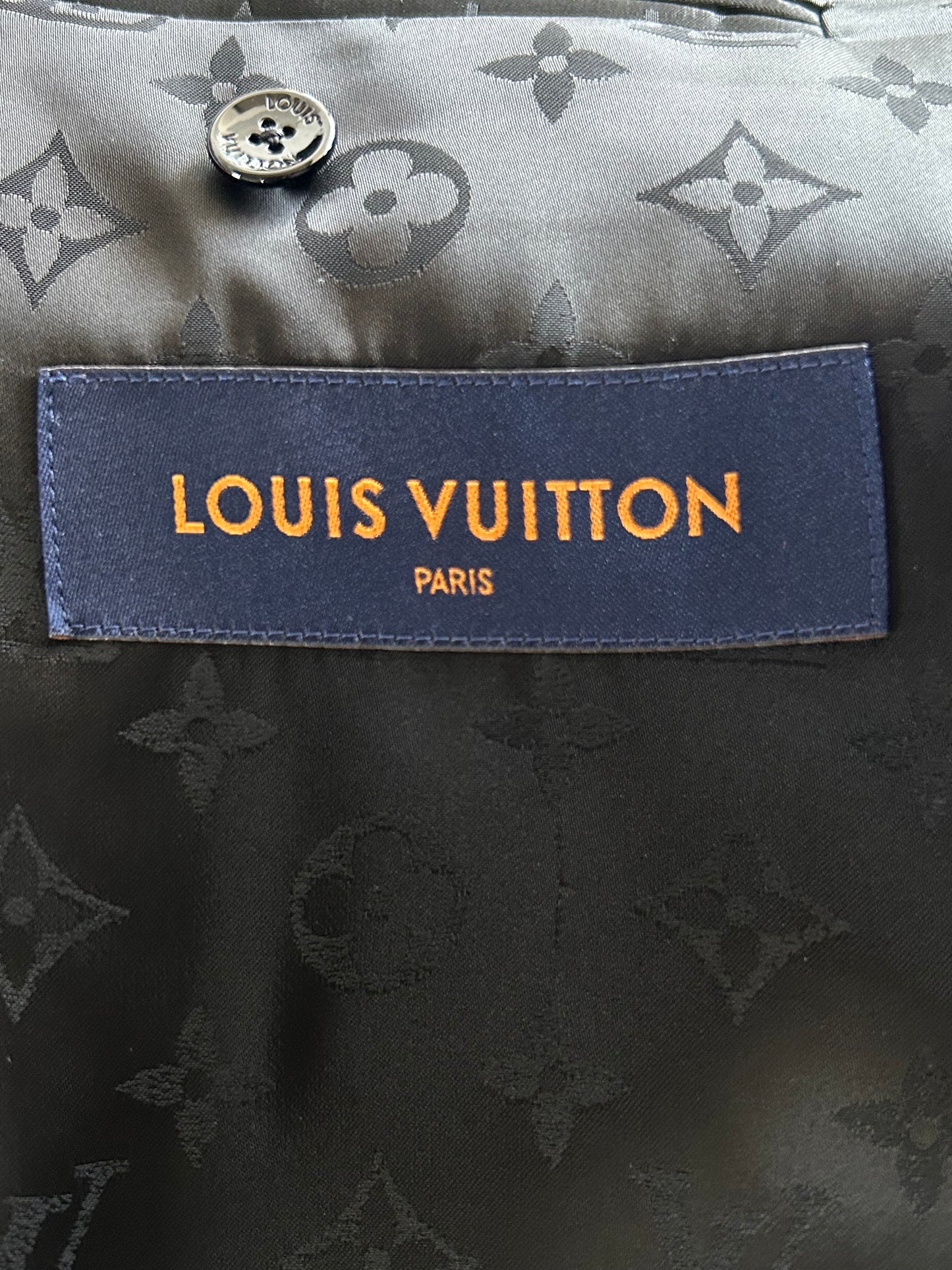Louis Vuitton Black & White Distorted Damier Peacoat