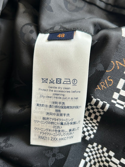 Louis Vuitton Black & White Distorted Damier Peacoat