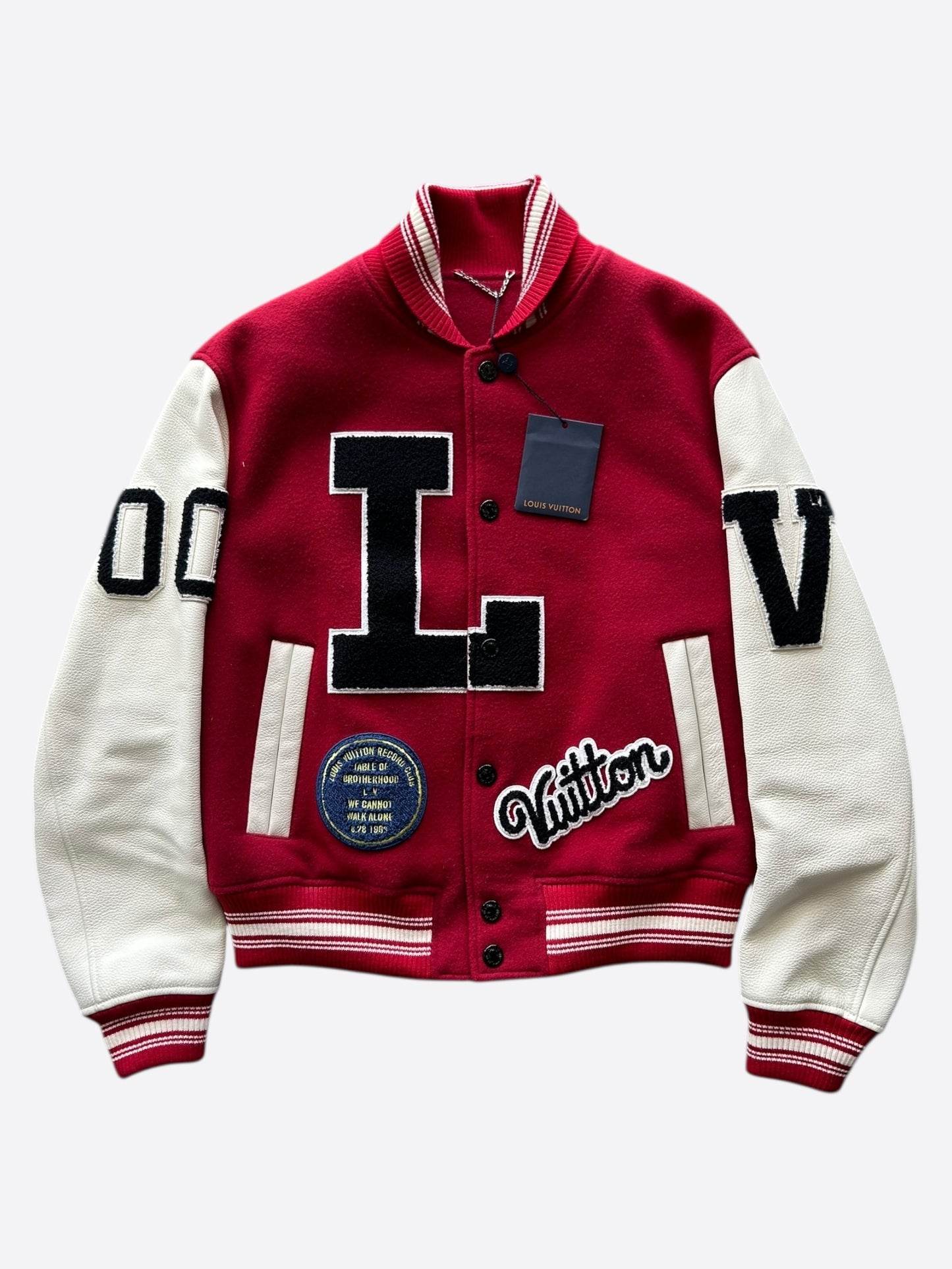 Louis Vuitton Red & White Dreaming Varsity Jacket