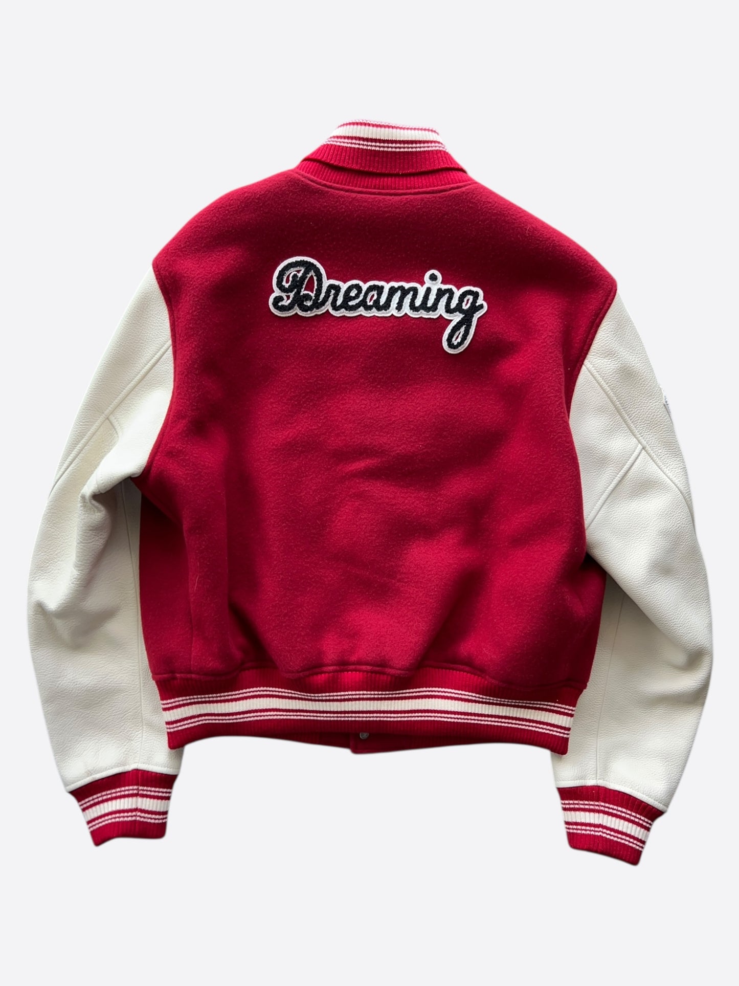 Louis Vuitton Red & White Dreaming Varsity Jacket
