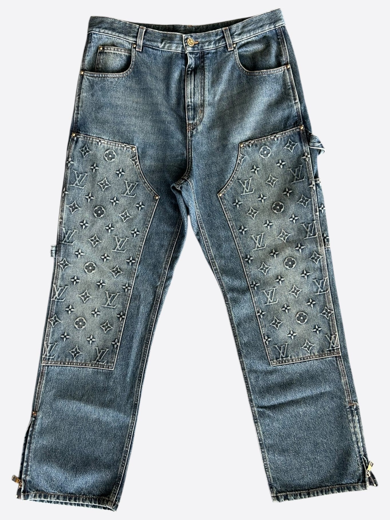 Louis Vuitton Blue Monogram Carpenter Jeans