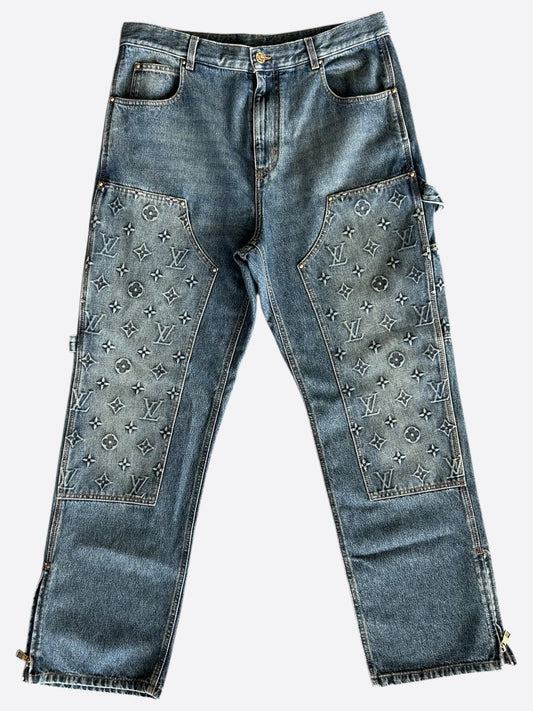 Louis Vuitton Blue Monogram Carpenter Jeans